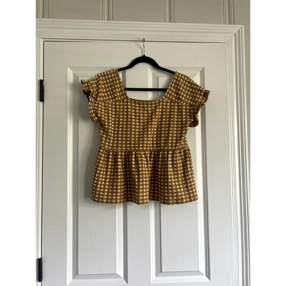 Madewell Yellow Gingham Top, size XS - Picture 3 of 3